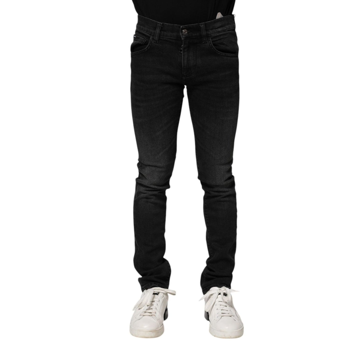 Dolce & Gabbana Black Cotton Skinny Men Denim Jeans PAN76113-44