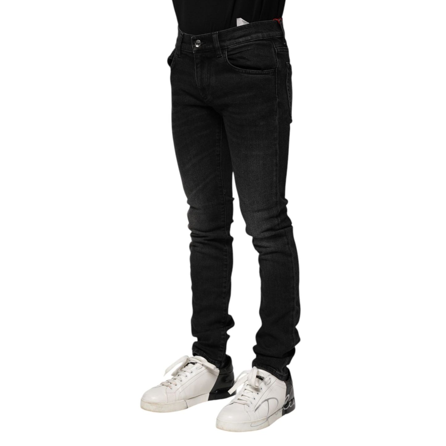 Dolce & Gabbana Black Cotton Skinny Men Denim Jeans PAN76113-44