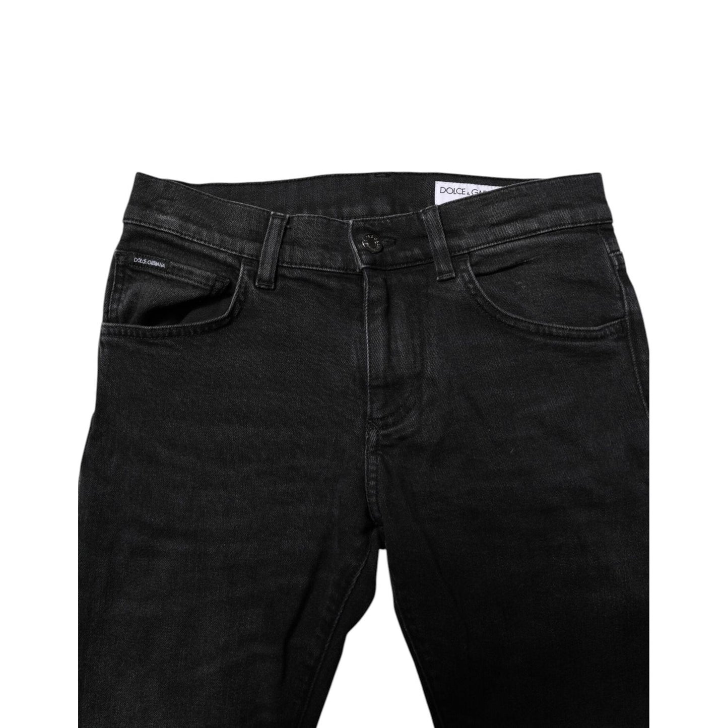 Dolce & Gabbana Black Cotton Skinny Men Denim Jeans PAN76113-44