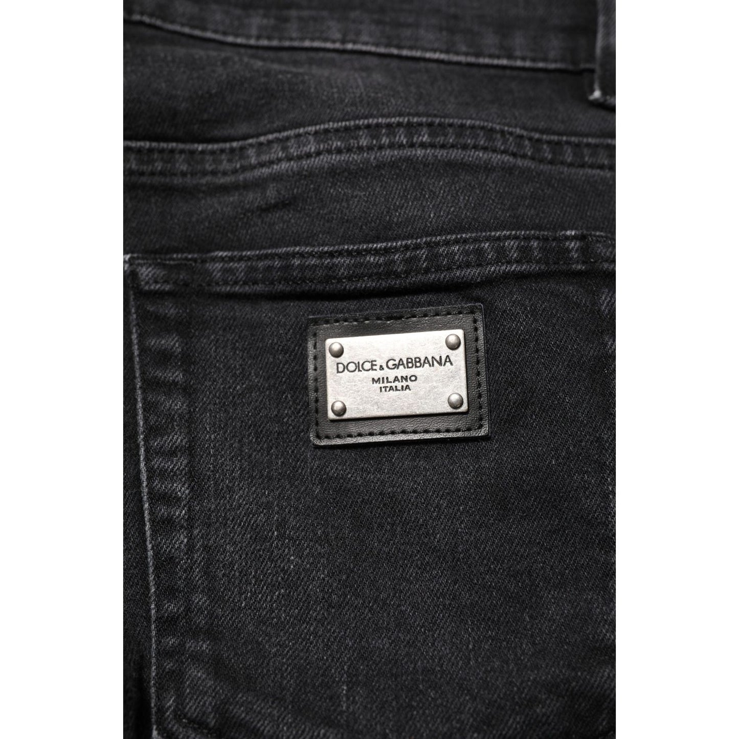 Dolce & Gabbana Black Cotton Skinny Men Denim Jeans PAN76113-44