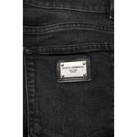 Dolce & Gabbana Black Cotton Skinny Men Denim Jeans PAN76113-44