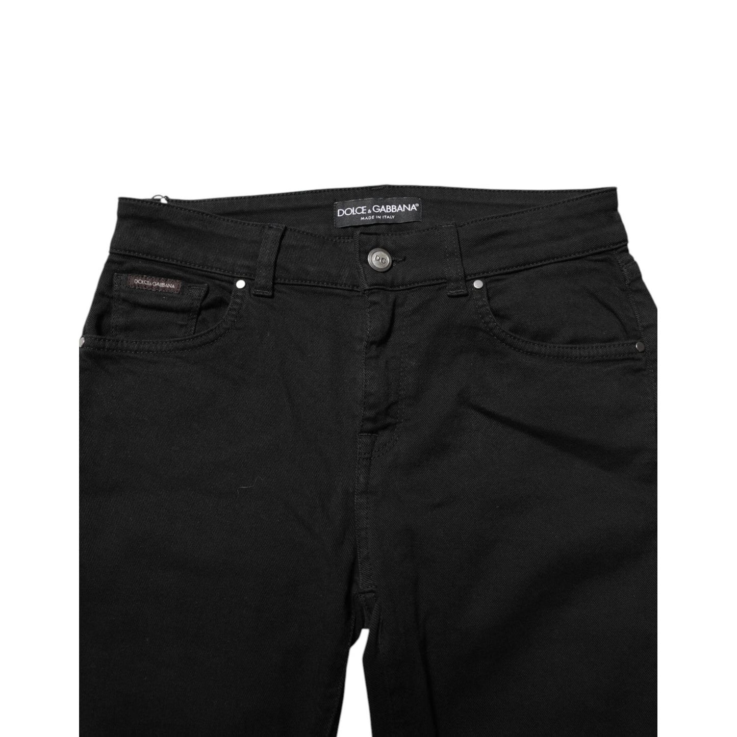 Dolce & Gabbana Black Cotton Skinny Mid Waisted Denim Jeans PAN74770-40