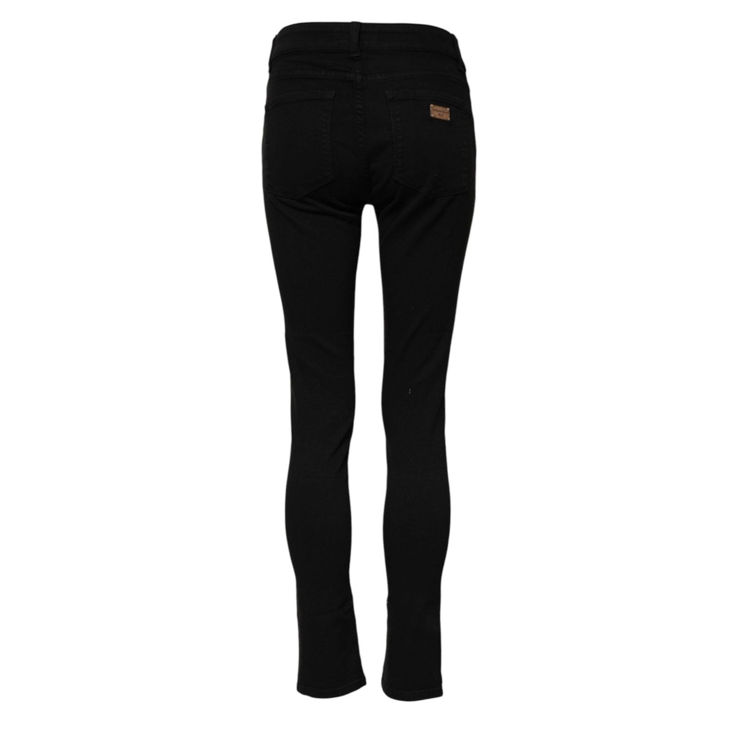 Dolce & Gabbana Black Skinny Cotton Mid Waisted Denim Jeans PAN74773-38