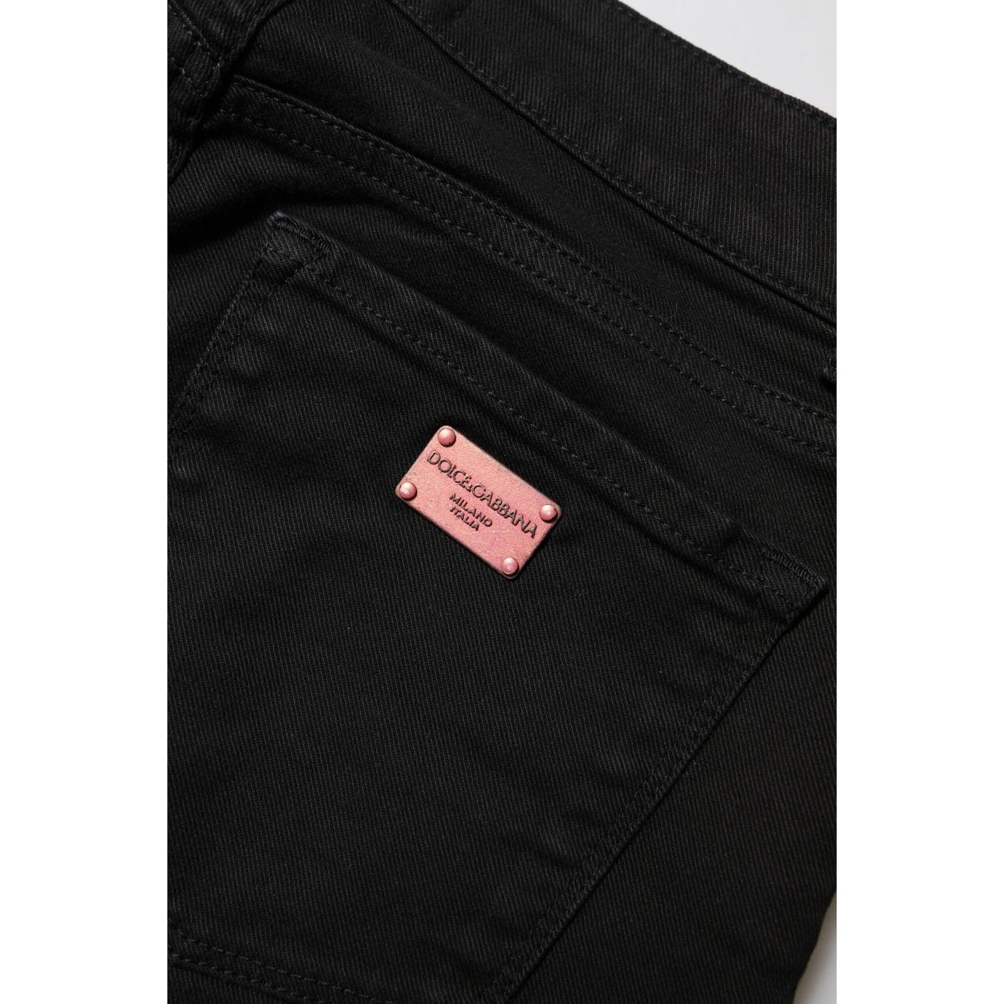 Dolce & Gabbana Black Cotton Skinny Mid Waisted Denim Jeans PAN74775-40