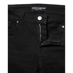 Dolce & Gabbana Black Skinny Cotton Mid Waisted Denim Jeans PAN76279-38