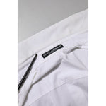 Dolce & Gabbana White Cotton Collared Long Sleeves Top Shirt TSH90560-38