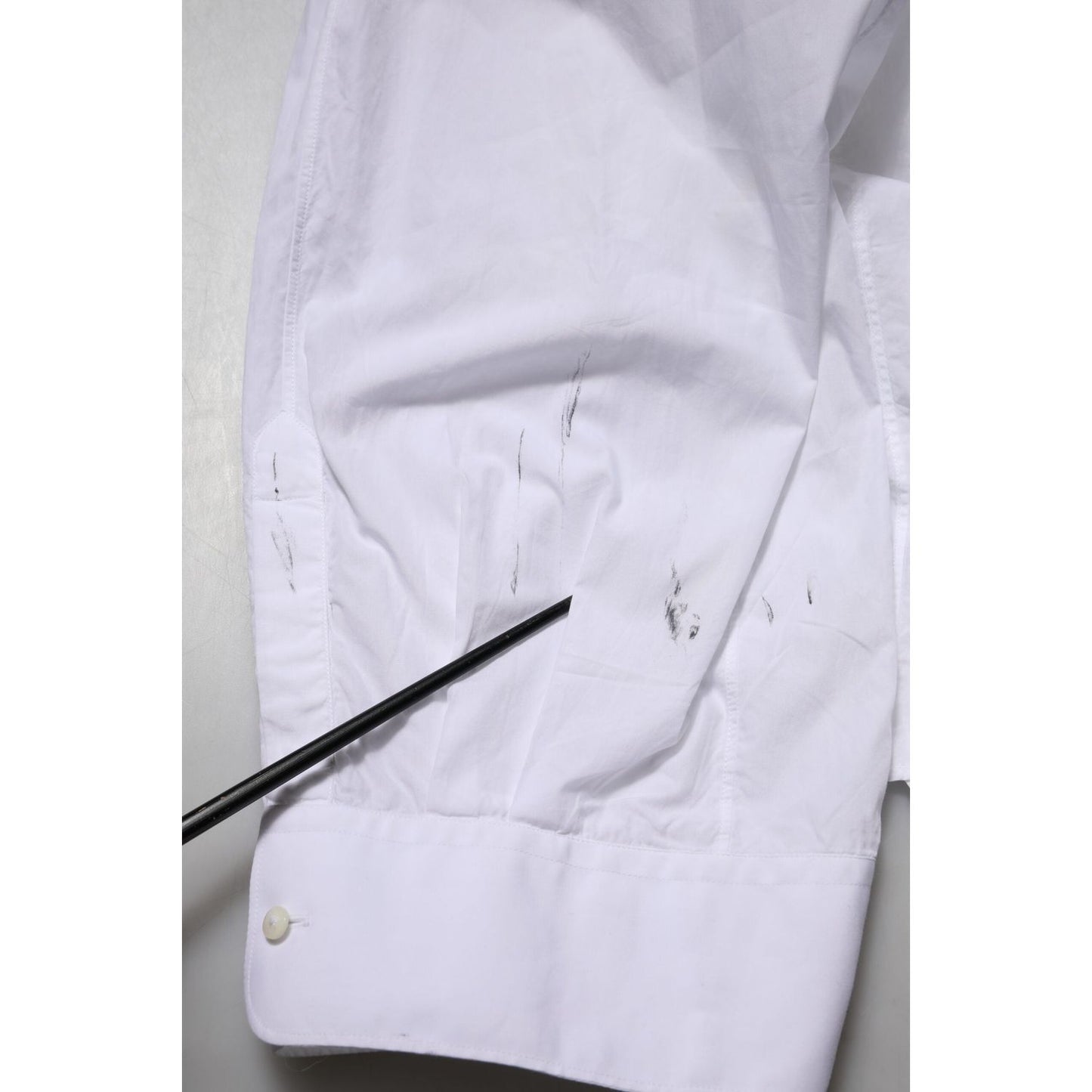 Dolce & Gabbana White Cotton Long Sleeves Formal Top Shirt TSH90565-38
