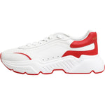 Dolce & Gabbana White Red DAYMASTER Leather Sneakers Shoes