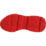 Dolce & Gabbana White Red DAYMASTER Leather Sneakers Shoes