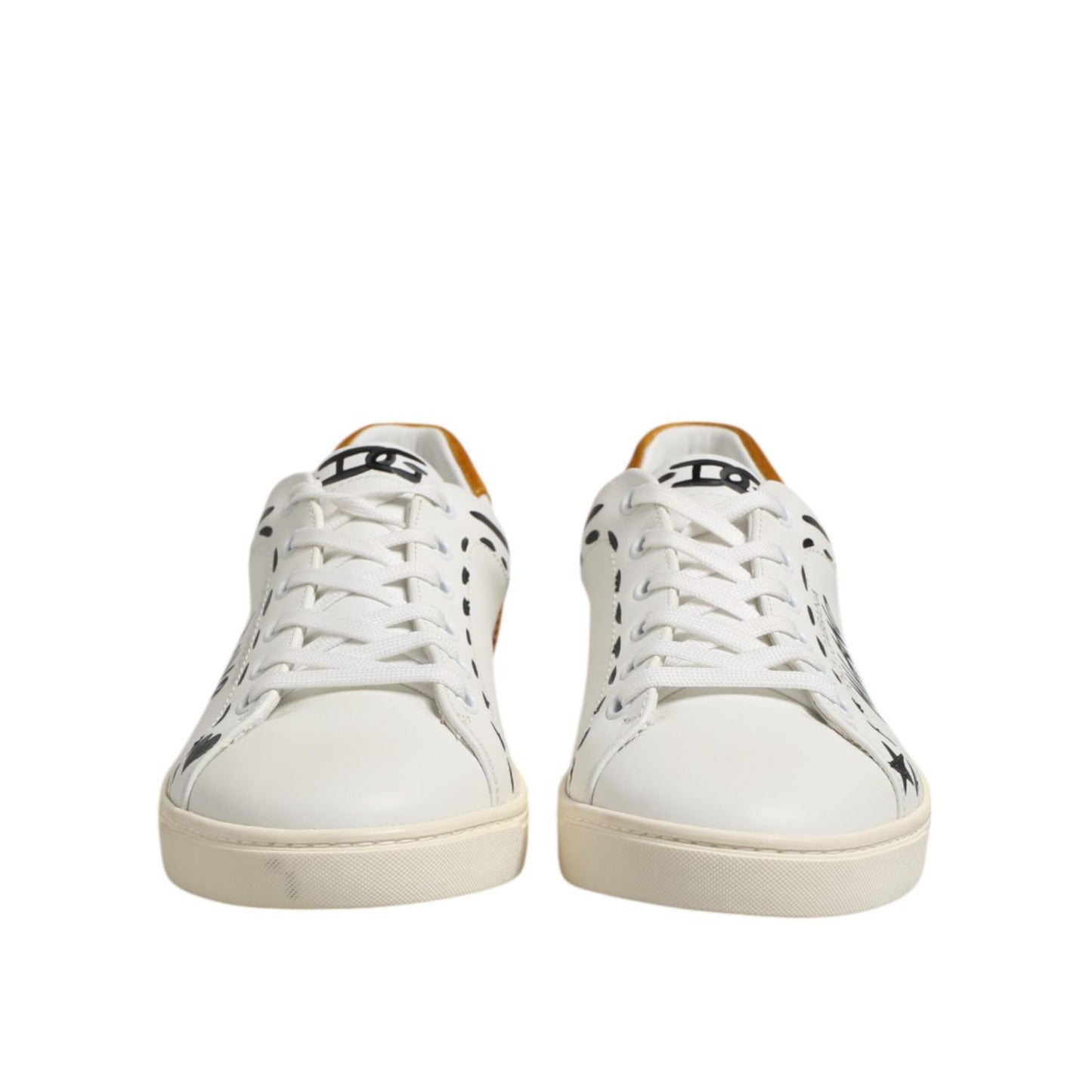 Dolce & Gabbana White Leather MILANO Low Top Sneakers Shoes MV7519-40