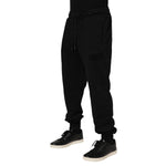 Dolce & Gabbana Black Cotton Drawstring Jogger Pants PAN76337-46