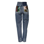 Dolce & Gabbana Blue Cotton Tattered High Waist Denim Jeans PAN75100-38