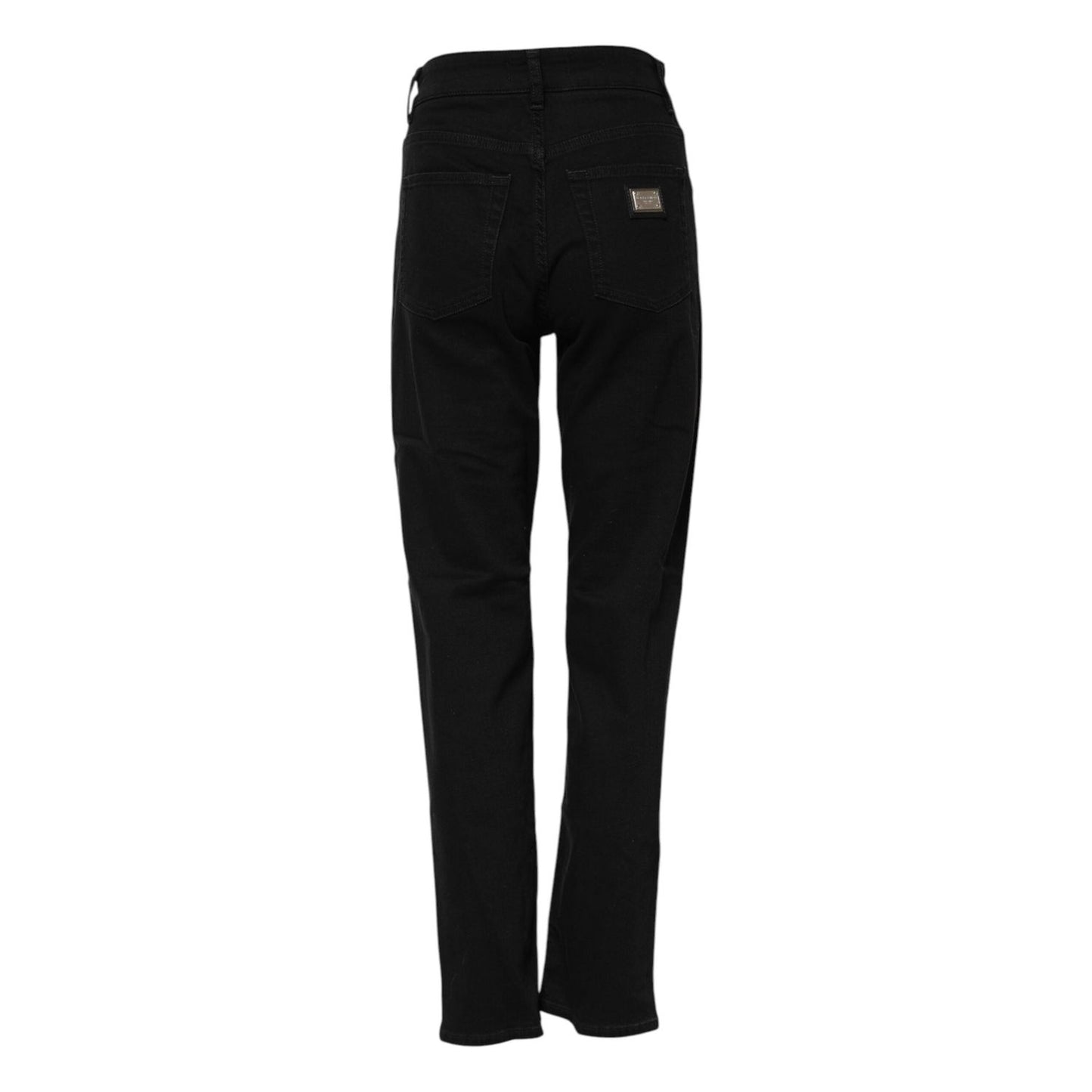 Dolce & Gabbana Black Boyfriend Cotton Mid Waist Denim Jeans PAN75103-36