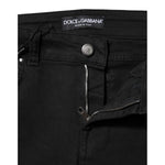 Dolce & Gabbana Black Cotton Skinny Mid Waist Denim Jeans PAN75114-38