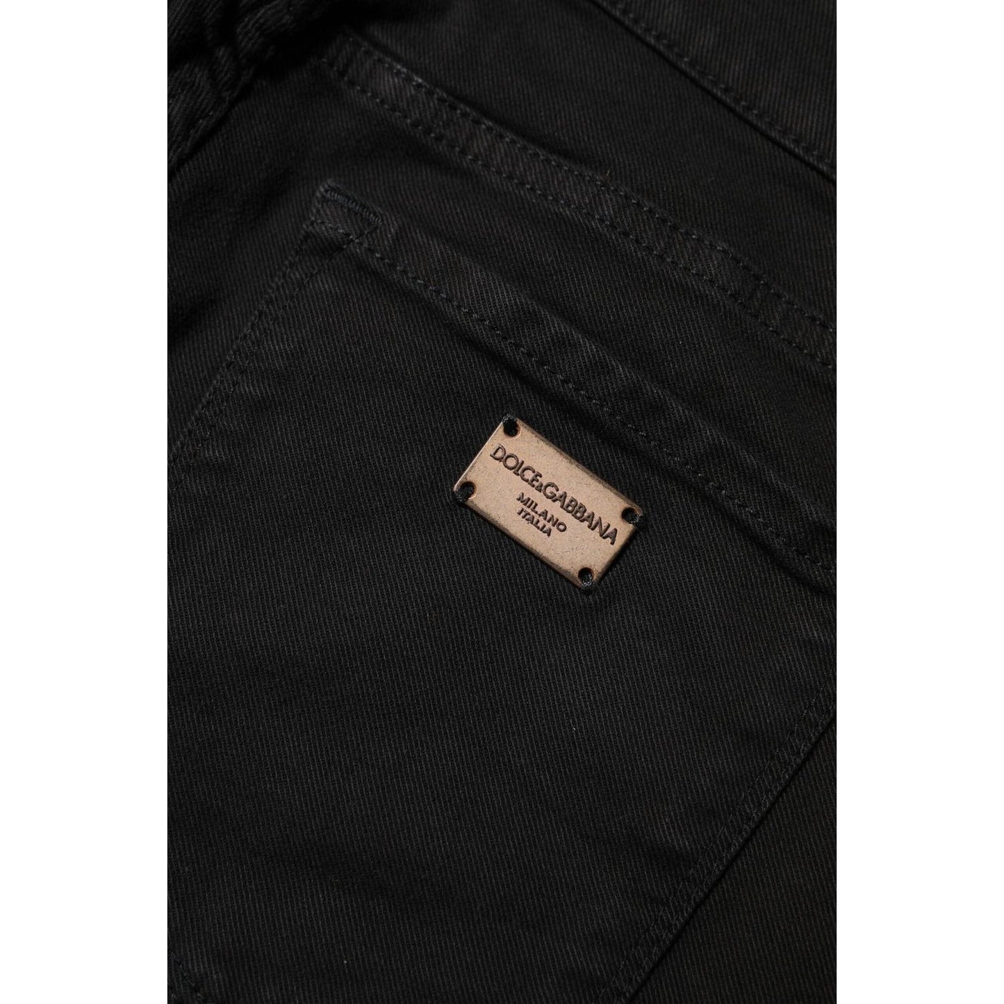 Dolce & Gabbana Black Cotton Skinny Mid Waist Denim Jeans PAN75114-38