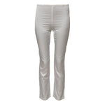 Dolce & Gabbana Ivory Silk Tapered High Waist Pants