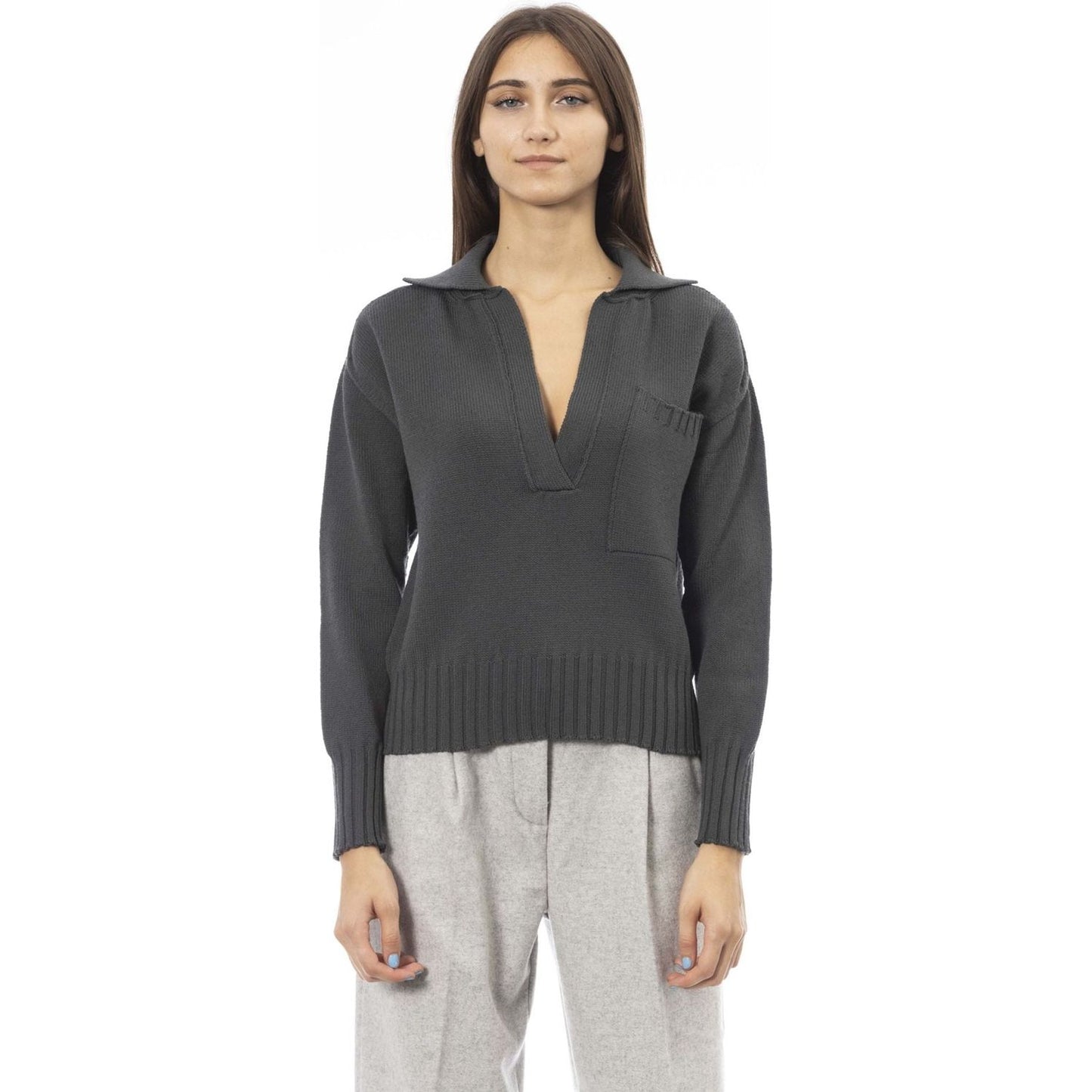 Alpha Studio Sweaters Sweaters Alpha Studio Dark Slate Gray