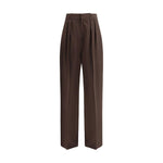 Petar Petrov Silk Pants PE-S25P7DARKBROWN-IT36 | XS