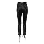 Dolce & Gabbana Black Lace Details High Waist Skinny Pants PAN74957-40
