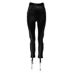 Dolce & Gabbana Black Lace Details High Waist Skinny Pants PAN74957-40
