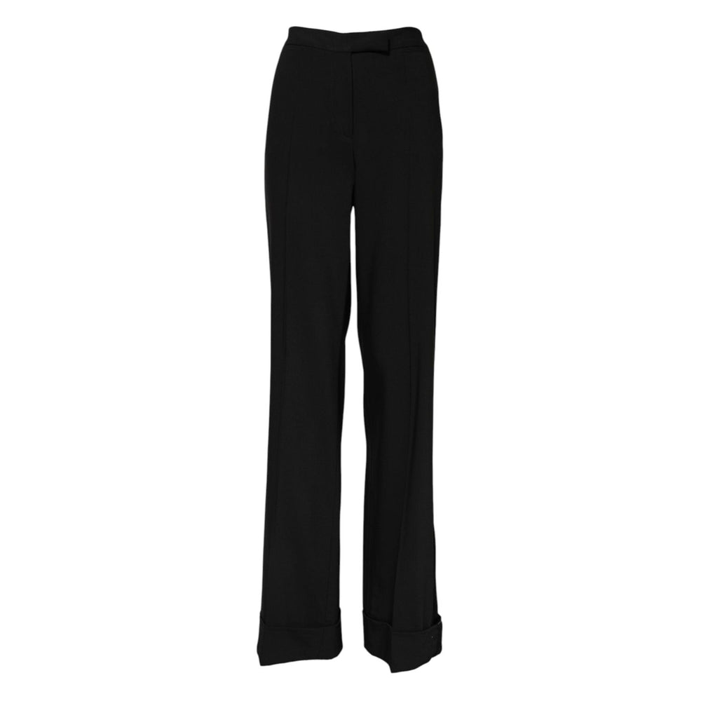 Dolce & Gabbana Black Wool High Waist Flared Pants PAN74961-40