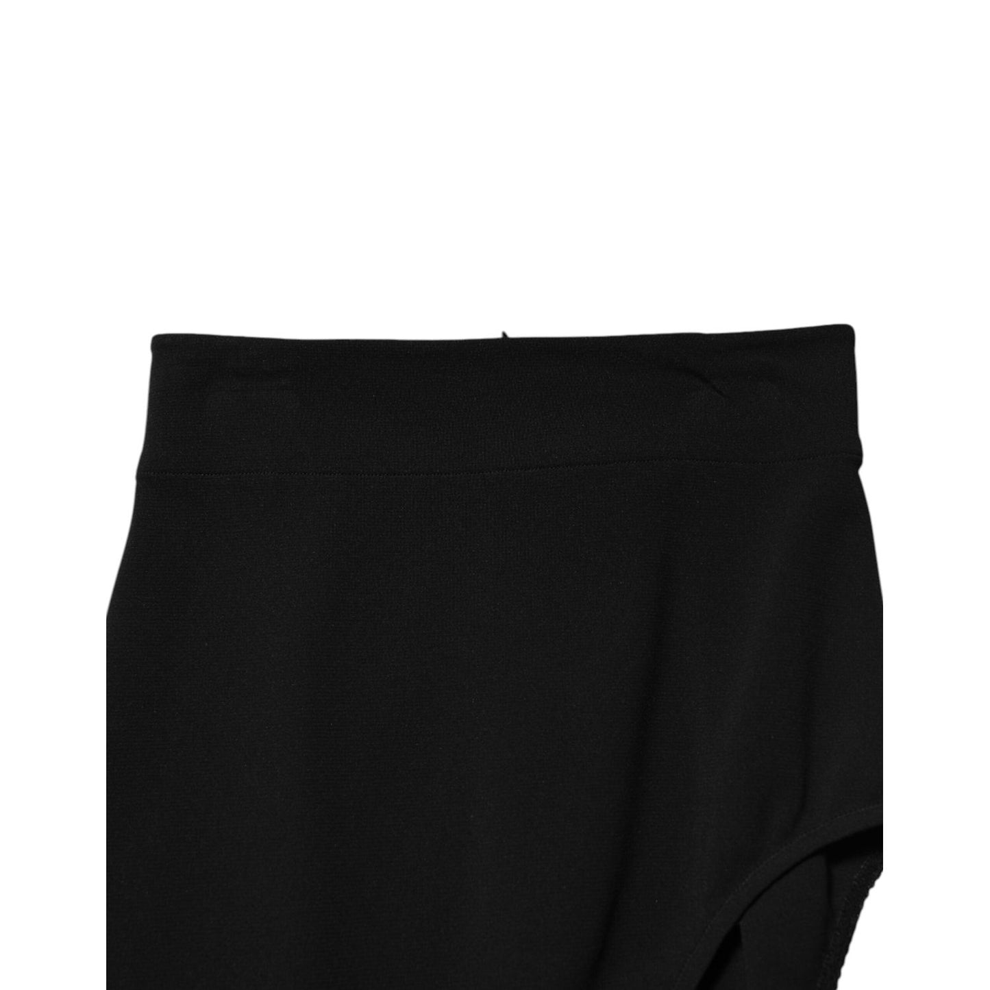 Dolce & Gabbana Black Wool High Waist Single Leg Pants PAN74962-40