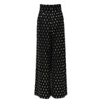 Dolce & Gabbana Black Crystal Embellished Wide Leg Pants PAN75527-40