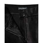 Dolce & Gabbana Black Cotton Stretch Lurex Thread Skinny Pants PAN75682-40