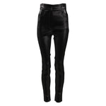 Dolce & Gabbana Black Cotton Stretch Lurex Thread Skinny Pants PAN75682-40