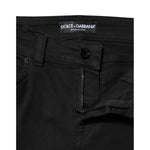 Dolce & Gabbana Black Cotton Skinny Mid Waist Denim Jeans PAN75945-38