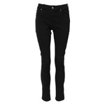 Dolce & Gabbana Black Cotton Logo Skinny Mid Waist Denim Jeans PAN75955-38