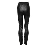 Dolce & Gabbana Black Leather Elastic Waist Pants PAN75963-40