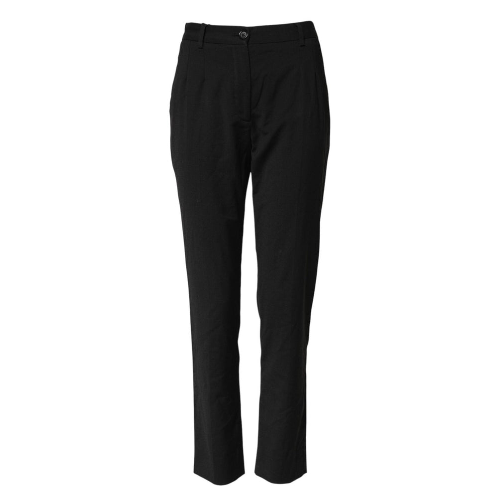 Dolce & Gabbana Black STAFF High Waist Tapered Pants PAN75978-38