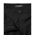 Dolce & Gabbana Black STAFF Mid Waist Tapered Pants PAN75992-38