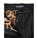 Dolce & Gabbana Black Stripes High Waist Tapered Pants PAN76508-40
