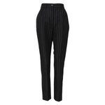 Dolce & Gabbana Black Stripes High Waist Tapered Pants PAN76508-40