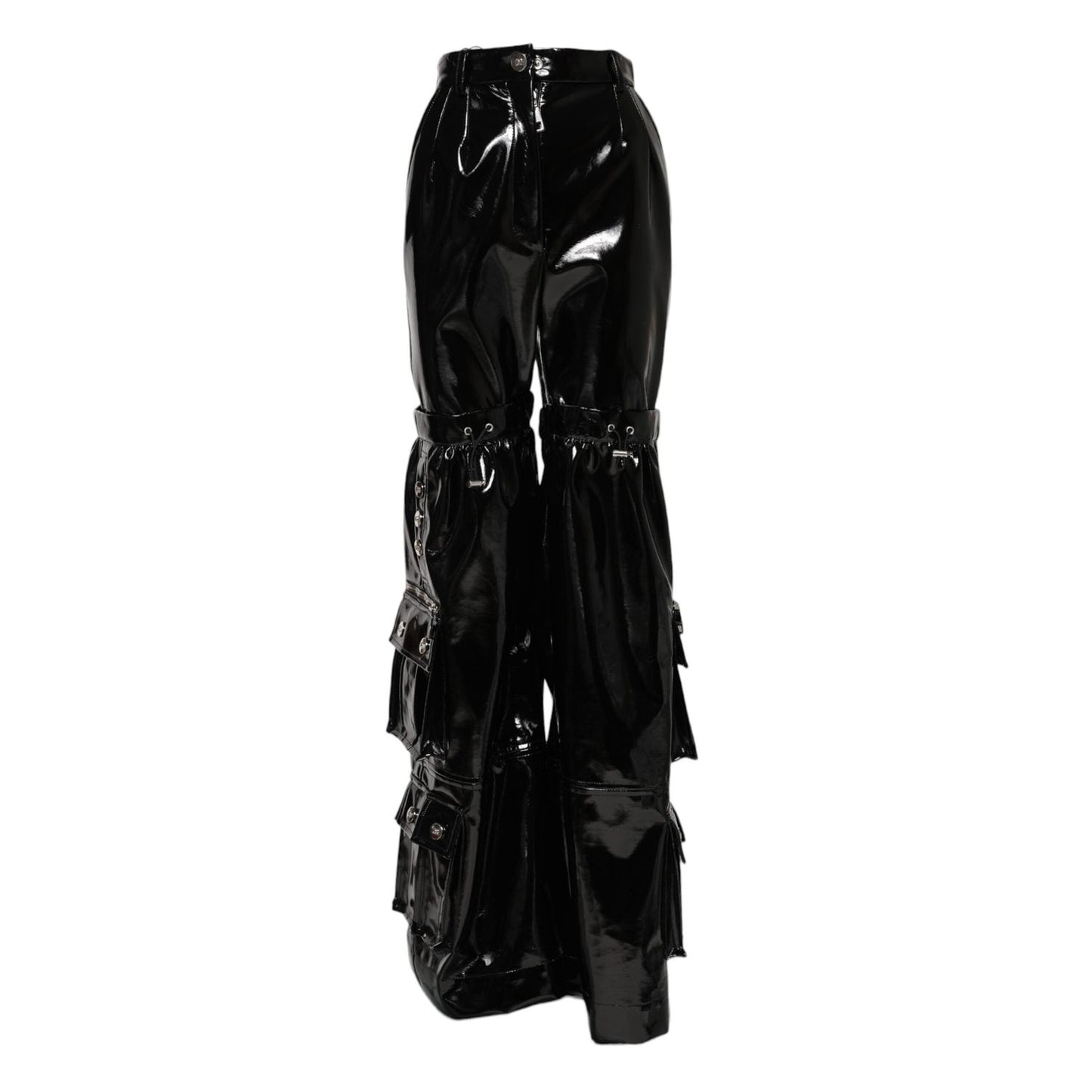 Dolce & Gabbana Black High Waist Cargo Bootcut Pants PAN76512-40
