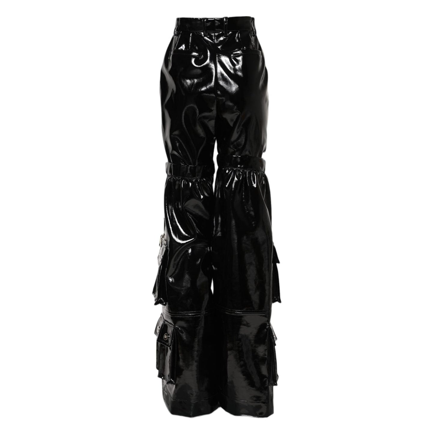 Dolce & Gabbana Black High Waist Cargo Bootcut Pants PAN76512-40