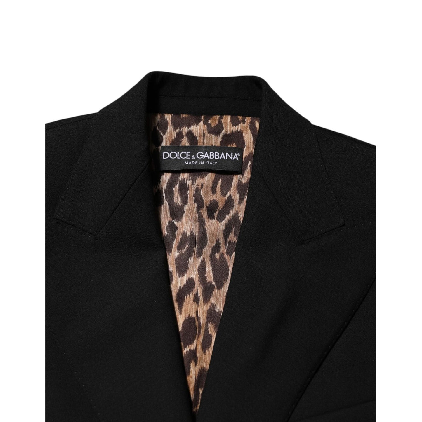 Dolce & Gabbana Black Wool Single Breasted Coat Jacket JKT41285-36