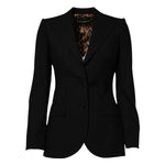 Dolce & Gabbana Black Wool Single Breasted Coat Jacket JKT41285-36