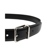 Dolce & Gabbana Black Classic Leather Metal Buckle Belt BEL9427-85