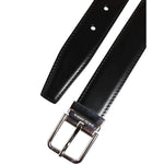 Dolce & Gabbana Black Classic Leather Metal Buckle Belt BEL9427-85