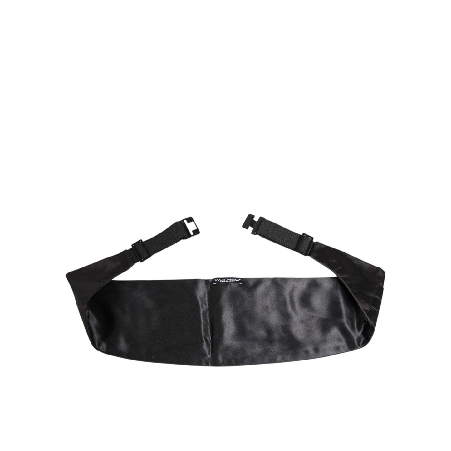 Dolce & Gabbana Black Men 100% Silk Belt Wide Waist Cummerbund BEL9454-54