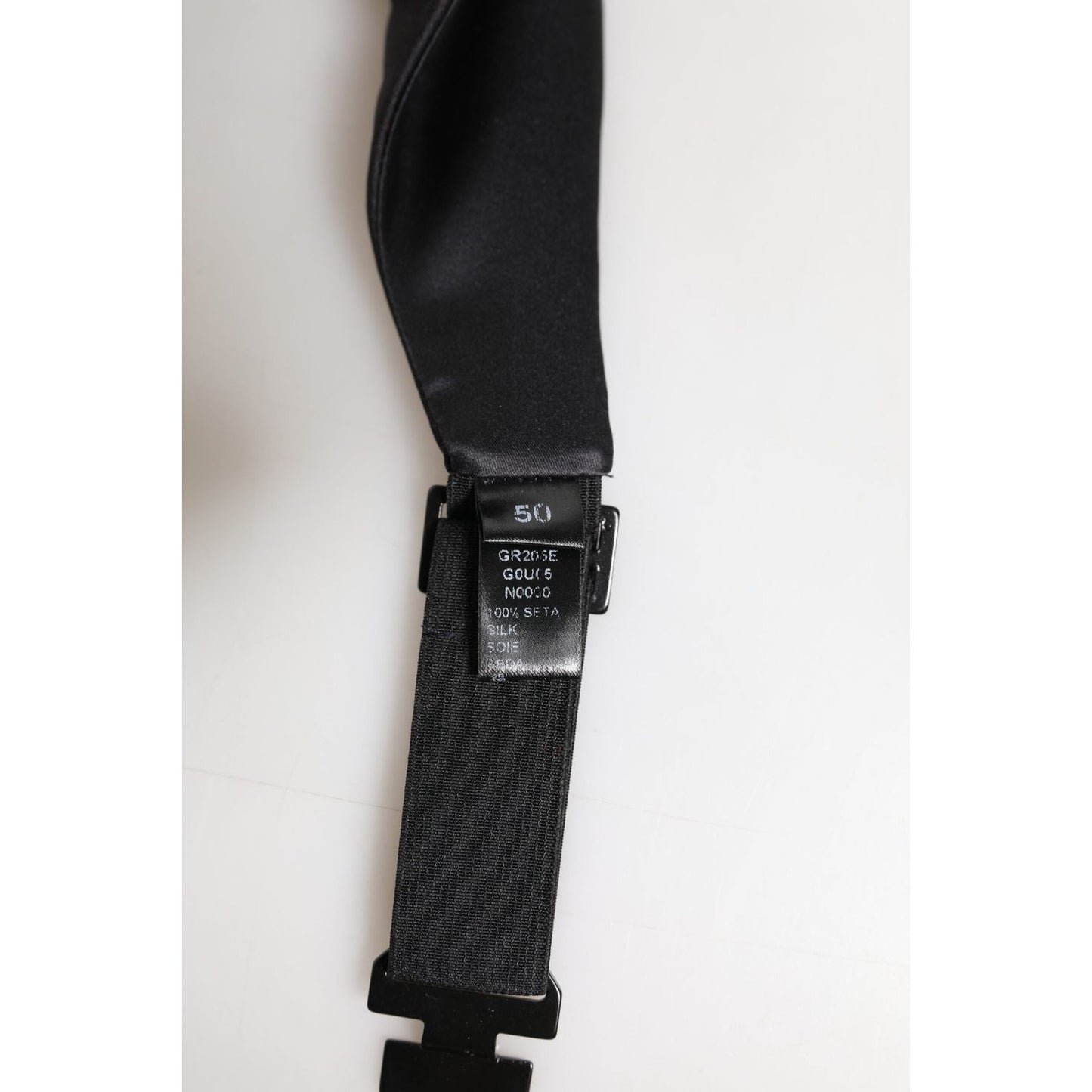 Dolce & Gabbana Black Men 100% Silk Belt Wide Waist Cummerbund BEL9454-54