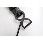 Dolce & Gabbana Black Leather Classic Metal DG Buckle Belt BEL9469-90