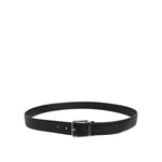 Dolce & Gabbana Black Classic Leather Silver Tone Buckle Belt BEL9470-100
