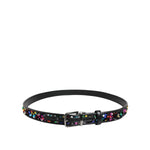 Dolce & Gabbana Black Sequin Embellished Metal Buckle Belt BEL9475-95
