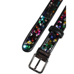 Dolce & Gabbana Black Sequin Embellished Metal Buckle Belt BEL9475-95