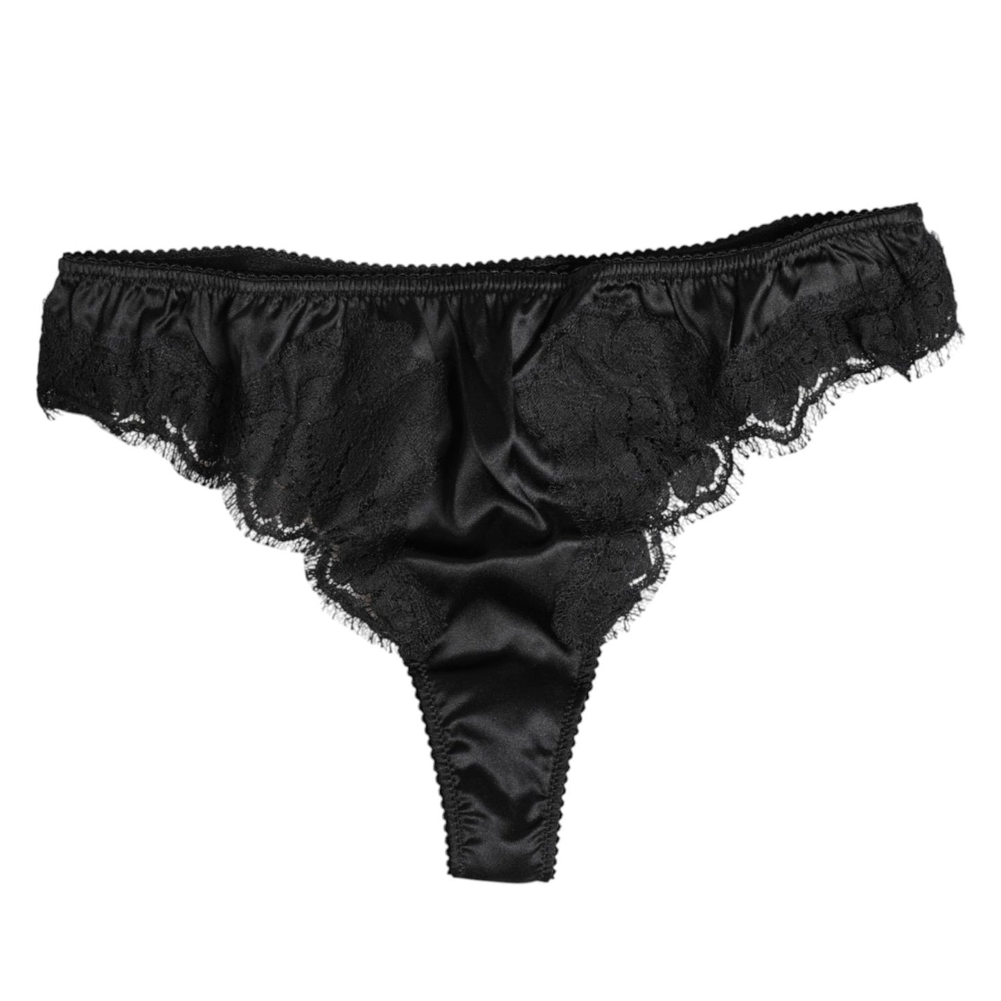 Dolce & Gabbana Black Silk Lace Stretch Bikini Panty Underwear BIK1536-3