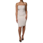 Dolce & Gabbana White Full Slip DG Logo Silk Dress Sleepwear DR81790-44